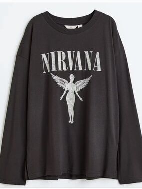 H&M Nirvana t shirt long sleeve